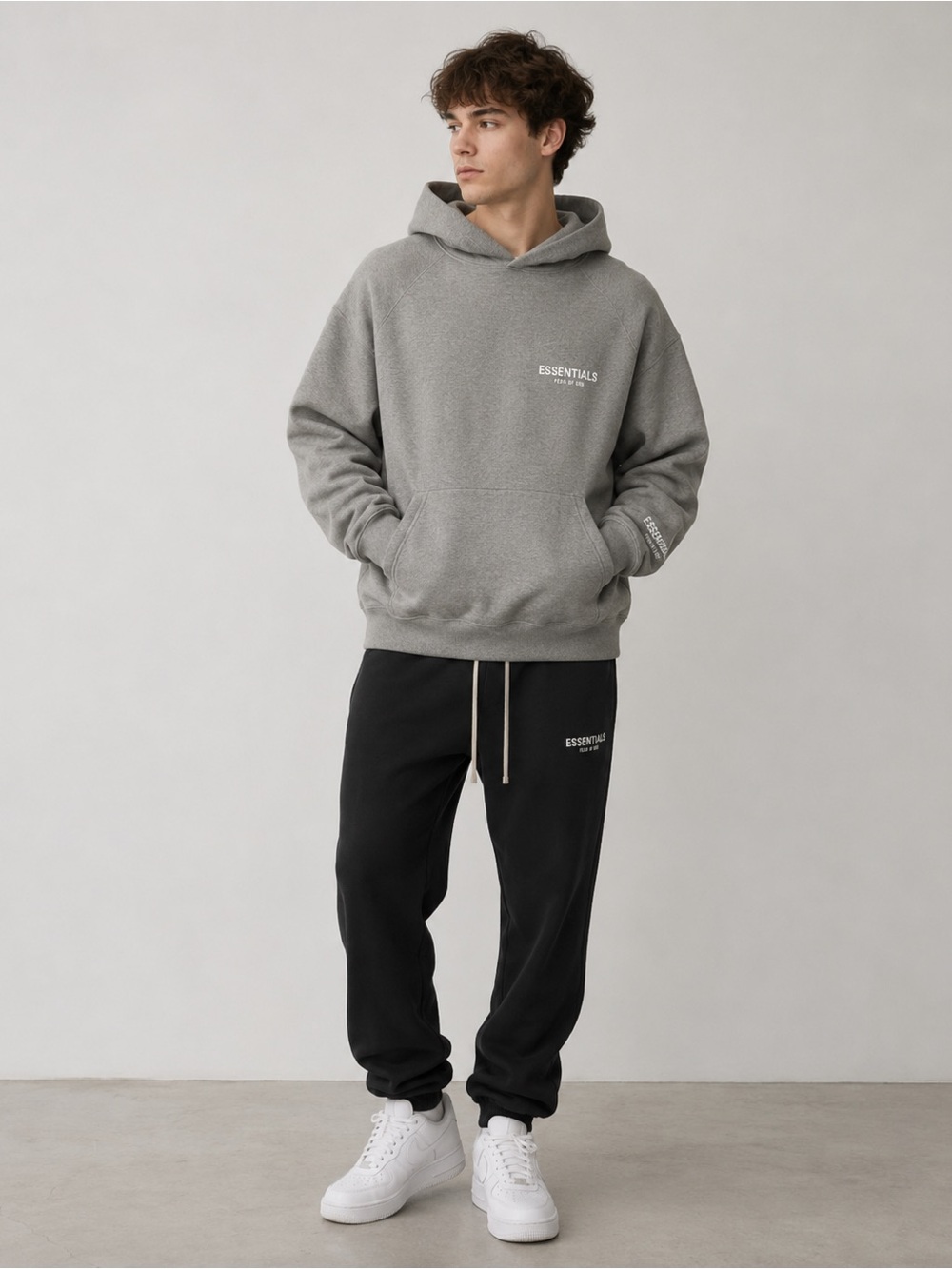 Essentials Fear of God Men’s Heather Gray Pullover Hoodie Men’s XL